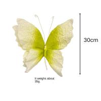 NUEVAS flores artificiales de papel con forma de mariposa, flores artificiales, fondo colorido, mariposa falsa, pared con cabeza de flor de gran escala de 30cm - details 0