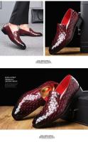 Zapatos casuales italianos del vestido de la PU marrón coreano, mocasines de cuero genuino de los zapatos de los hombres de los deportes - details 4