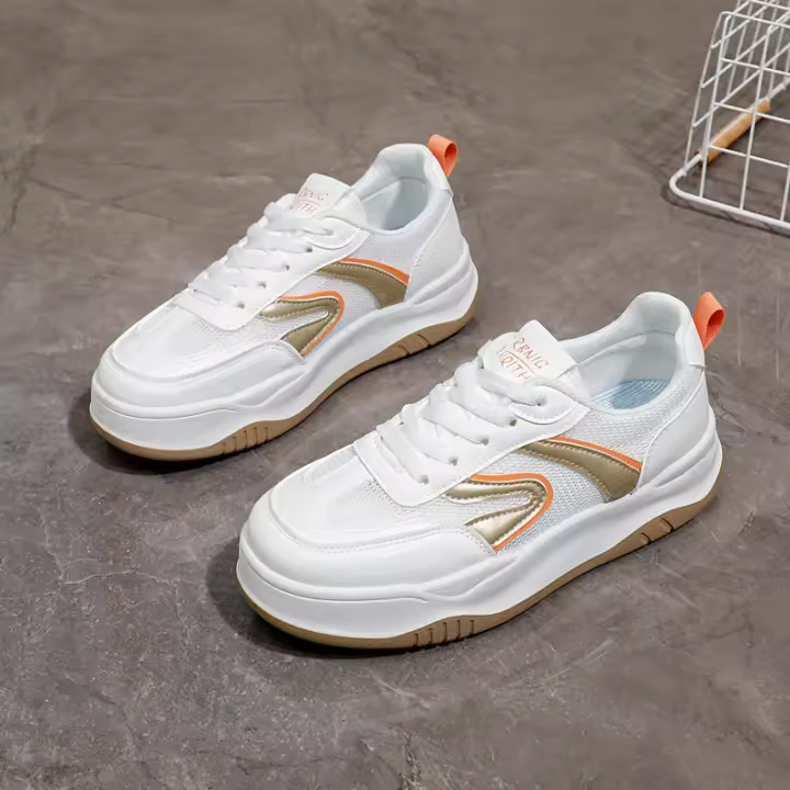 Zapatillas de Malla Estilo Coreano para Mujer 2025 Verano Transpirables y Comodas para Estudiantes de Ocio - 1