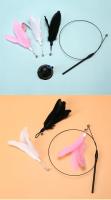 C017 Potente palo de succión para gatos, juguete interactivo para burlarse de gatos, varilla larga de plumas, palo de succión para gatos - details 13