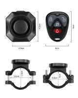 Alarma de Bicicleta Inalámbrica 110dB Resistente al Agua para Exteriores Control Remoto Alarma de Vibración para Motocicleta Protección de Seguridad - details 11