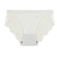 Sexy seda de hielo sin rastros de Europa y Estados Unidos el viento empalme hueco bragas de encaje mujer de cintura media entrepierna de algodón transpirable pantalones invisibles mujer - details 0