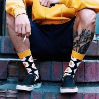 Calcetines de tubo medio para hombre y mujer, medias divertidas e informales, de algodón, coloridas, con diseño de animales de Halloween, 5 pares - details 0
