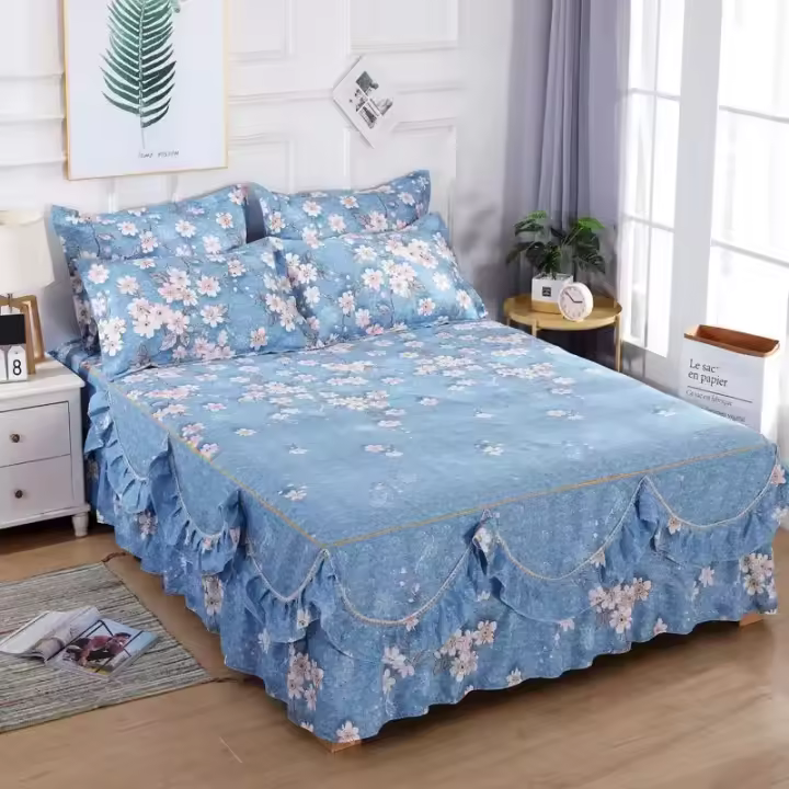 Juego de rifle para cama tamaño King/Queen antideslizante suave se 3 piezas - 1