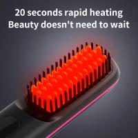 Plancha de pelo inalámbrica para mujer: control de temperatura de 3 niveles, cuidado de iones negativos, antiescaldaduras, carga USB con pantalla LED, diseño portátil para el hogar y los viajes, regalo perfecto - details 9