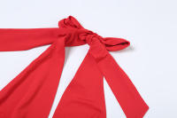 BUNO-Minivestido ajustado con cuello en V y espalda descubierta para mujer, vestido liso de verano con cuello Halter y retales, vestido de fiesta elegante, ropa para mujer - details 14