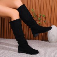 Botas largas informales para mujer, zapatos planos a la moda - details 0