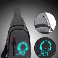 Bolso de pecho Simple Glow para hombre, bolso cruzado de nailon multifuncional de gran capacidad, bolso de hombro impermeable para viaje y ciclismo - details 20