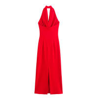 Midi plisados de moda con espalda abierta y color crema en estilo para mujer - details 2