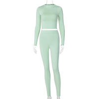 Conjunto deportivo de dos piezas de manga larga, nuevo traje informal de moda para mujer - details 135