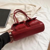 Bolso de mano de moda informal de cuero de PU vintage con diseño de doble bolsillo para mujer - details 20