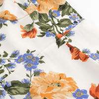 TRAFZA Vestido con tirantes estampado de flores para mujer, moda Primavera 2025, sin mangas, dobladillo delgado, abertura en la playa, vestidos informales de verano - details 5