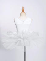 Vestido de baile de Ballet para niñas, sin mangas, lentejuelas brillantes, leotardo de malla, tutú, Ropa de baile, gimnasia, patinaje, disfraz de escenario actuación - details 31