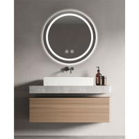 Dripex Espejo Ovalado de Pared, con Marco de Aluminio, Espejo Redondo Decorativo de Pared para Salón, Recibidor, Tocador y Baño, 50x70 cm, Negro - details 19