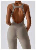 Mono de Yoga Sólido Conjunto de Una Pieza para Mujeres Ropa de Workout para Levantamiento de Glúteos Moda Activa - details 25