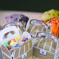 Caja de Regalo de Tesoro de Pirata de Dulce de Cooky 6pcs Ideal para Fiesta de Halloween o Cumpleaños de Niños Empaque de Papeleria y Artesanías - details 4