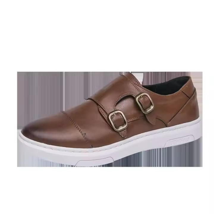 Nueva calidad al por mayor, zapatos de vestir negros de primavera, diseño de hebilla, zapatillas formales informales para hombres después del trabajo, fábrica de Wenzhou - 1