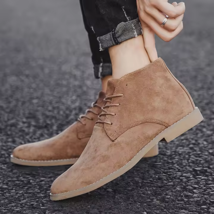 Zapatos Oxford de ante para hombre, botas informales de cuero de alta calidad, talla grande 39-46, primavera y otoño, novedad - 1