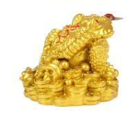 Feng Shui dinero suerte fortuna rana dorada china moneda de sapo adorno de escritorio de oficina en casa - details 6