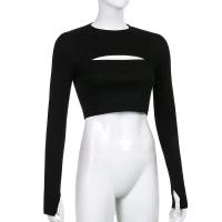 Camiseta de Manga Larga y Ajuste Delgado Cuello Redondo para Mujer Moda Coreana Primavera 2024 - details 3