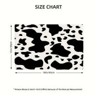 4 manteles individuales con estampado, manteles lavables con estampado de vaca en blanco y negro, temáticos para festivales, banquetes, mesas de comedor y - details 2