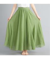 Elegante Falda de Lino de Algodón para Mujer Estilo Boho Largo para Playa Vestido Casual Chic - details 3