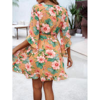Vestido fluido sin tirantes con estampado floral bohemio para mujer, verano 2025 - details 28