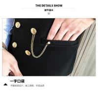 2025 último estilo doble botonadura hombres traje chaleco botón dorado Slim Fit Formal novio boda chaleco ropa de calle chaleco sin mangas chaqueta - details 16