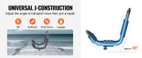 SucceBuy Portaequipajes para Kayak J-Bar, Portaequipajes de Montaje Superior Suave para Kayak, Tabla de Surf, Canoa, SUP, Esquí, SUV, Camión, 1 Kayak, Acero de aleación - details 1