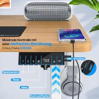Escritorio eléctrico regulable en altura, escritorio ergonómico de bipedestación, control de memoria de 3 funciones, incl. Ruedas de 360° °   y Puerto de Carga USB, 120x60 cm - Beige - details 3