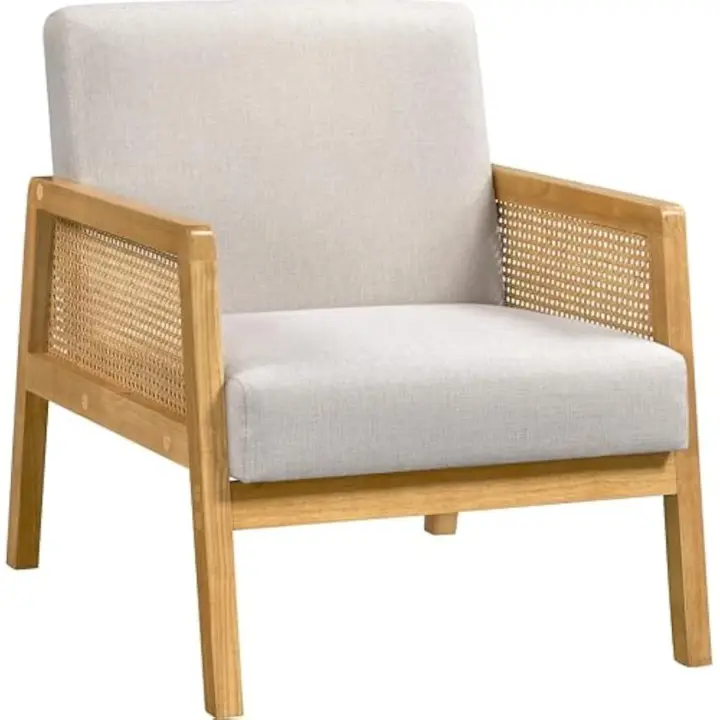 Sofá de Madera con Resalones Relax de Ratán para Salón, Dormitorios, Sala de Recepción, Sala de Lectura - 1