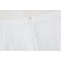 BUNO-Falda blanca elegante con bordado Floral negro, falda de verano para mujer, falda larga holgada con bolsillos de cintura alta - details 12