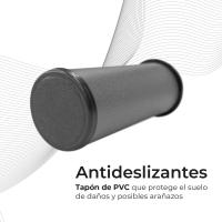 Marco de Cama 3D Extra Resistente Estabilidad de 5 Barras Transversales + 6 Patas Metálicas Roscadas de 25cm Organización de Muebles en Marrón - details 6