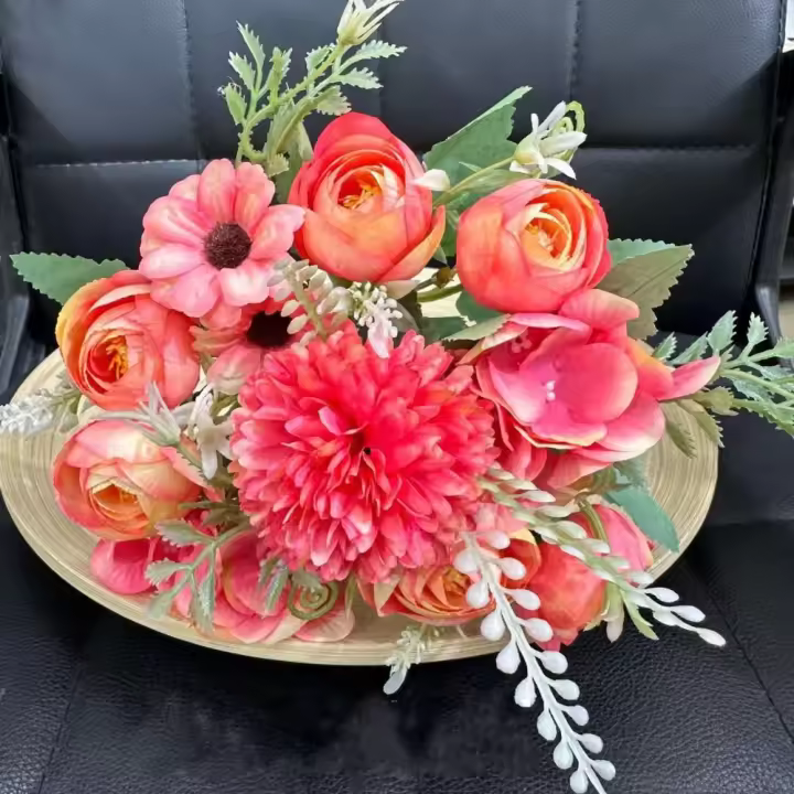 Rosas de imitación de 10 colores, suministros para festivales, flores artificiales, decoración para fiestas, bodas, decoración del hogar - 1