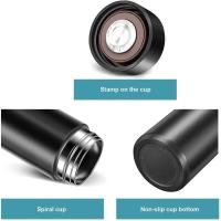 Termo digital de 500 ml, con pantalla de temperatura, taza de café inteligente con aislamiento al vacío, acero inoxidable 304 - details 1