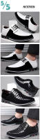 Zapatos de Vestir de Cuero Genuino Oxford para Hombres Negros, Marrones, Tallas Grandes 38-48 - details 4