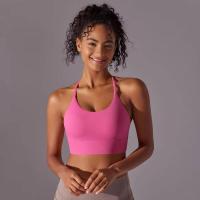 Top de mujer, cuello de chaleco Hai Yuga, decoración triul, deportes con espalda bonita, Top corto a prueba de golpes para - details 13