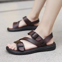Sandalias De Verano Para Hombre, Zapatillas Deportivas Informales Para Exteriores, Zapatos Romanos Transpirables Antideslizantes De Cuero PU, Chanclas De Playa, Calzado Para Jardín - details 5