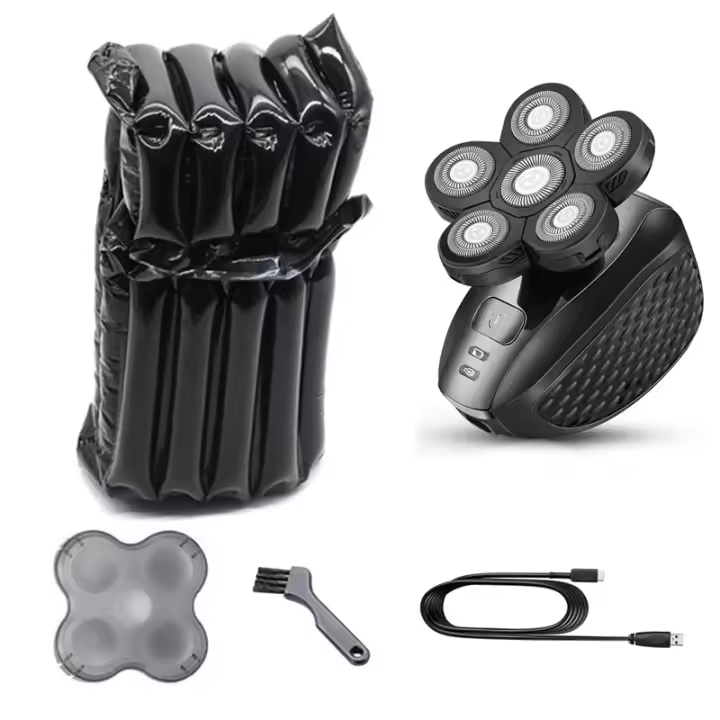 Afeitadora eléctrica 5 en 1, conjunto de aseo masculino, Maquinilla de afeitar para calvo recargable - 1