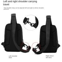Bolso informal con tirantes laterales para hombre, bolso de pecho de Color sólido, bolso de hombro masculino, bolso deportivo, bolso cruzado para teléfono Oxford, deporte - details 12