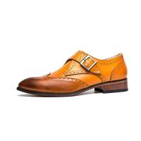 Monje de punta de ala de cuero elegante hecho a mano con zapatos de vestir con hebilla Bloch para hombre italiano, Oxford - details 1