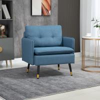 Sofá Moderno de 2 Plazas Sofá de Sala con Tapiz de Poliéster, 4 Almohadillas y Patas de Acero - details 19