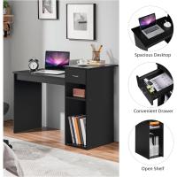 Mesa de Ordenador con Estantería 112x50x82cm Escritorio con Cajon para Computadora Escritorio Oficina Despacho Moderno Blanco - details 13