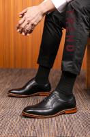 Cuero genuino de primera capa de cuero de vaca hecho a mano zapatos de cuero para hombres zapatos para hombres. - details 10