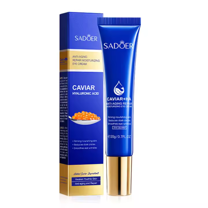 SADOER Caviar ácido hialurónico crema para ojos Anti ojeras eliminación ojos bolsas reafirmante hidratante belleza ojos productos para el cuidado de la piel - 1