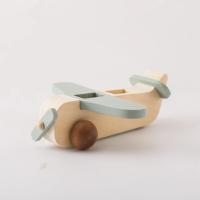 Bloques de construcción de madera Montessori para bebé, juguetes de avión, modelo tripulado, adorno de madera, juguetes - details 19