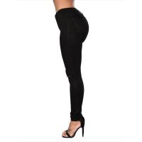 Moda Mujer Jeans de Mezclilla Primavera 2025 Pantalones de Lápiz de Cintura Alta Rotos - details 5