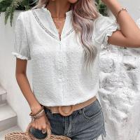 Elegante Camisa de Verano para Mujer Manga Corta, Estilo Coreano Moderno, Moda Casual para Mujeres Jóvenes - details 5