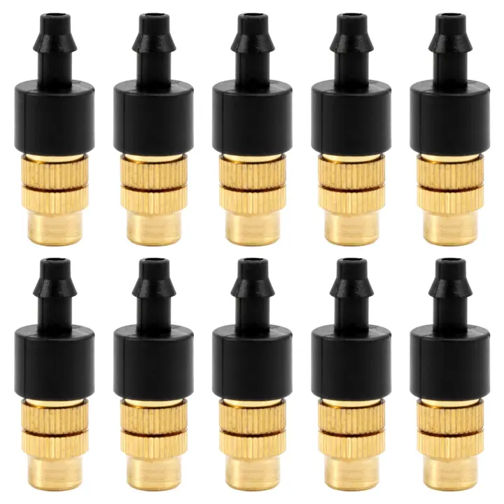 Boquilla de nebulización ajustable para jardinería, rociador de latón para sistema de riego, 10 Uds. - 1