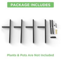 Soporte de flores de Cruz de Hierro, moderno y minimalista, para balcón, planta verde - details 4